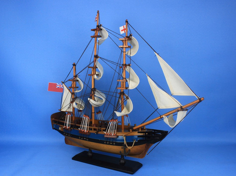 Wooden HMS Bounty Tall Model Ship 20"