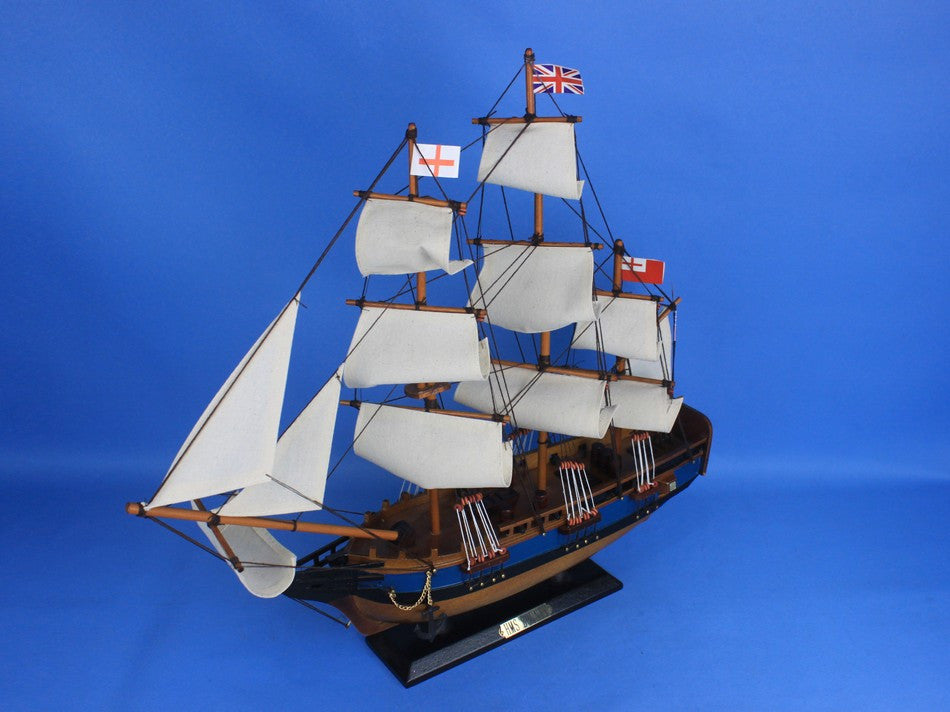 Wooden HMS Bounty Tall Model Ship 20"
