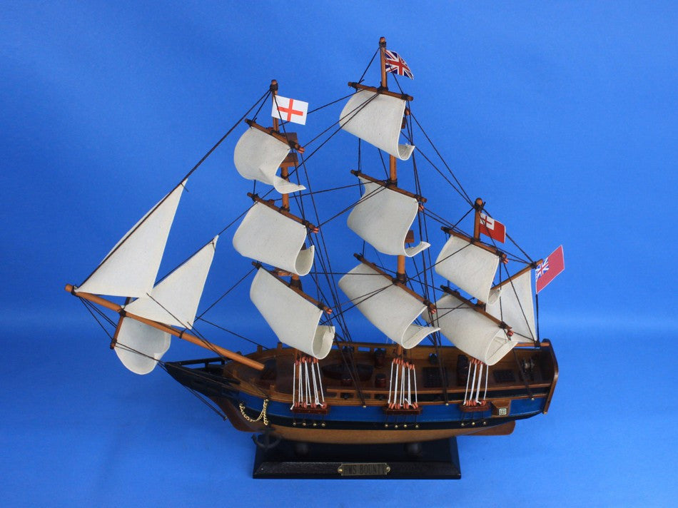 Wooden HMS Bounty Tall Model Ship 20"