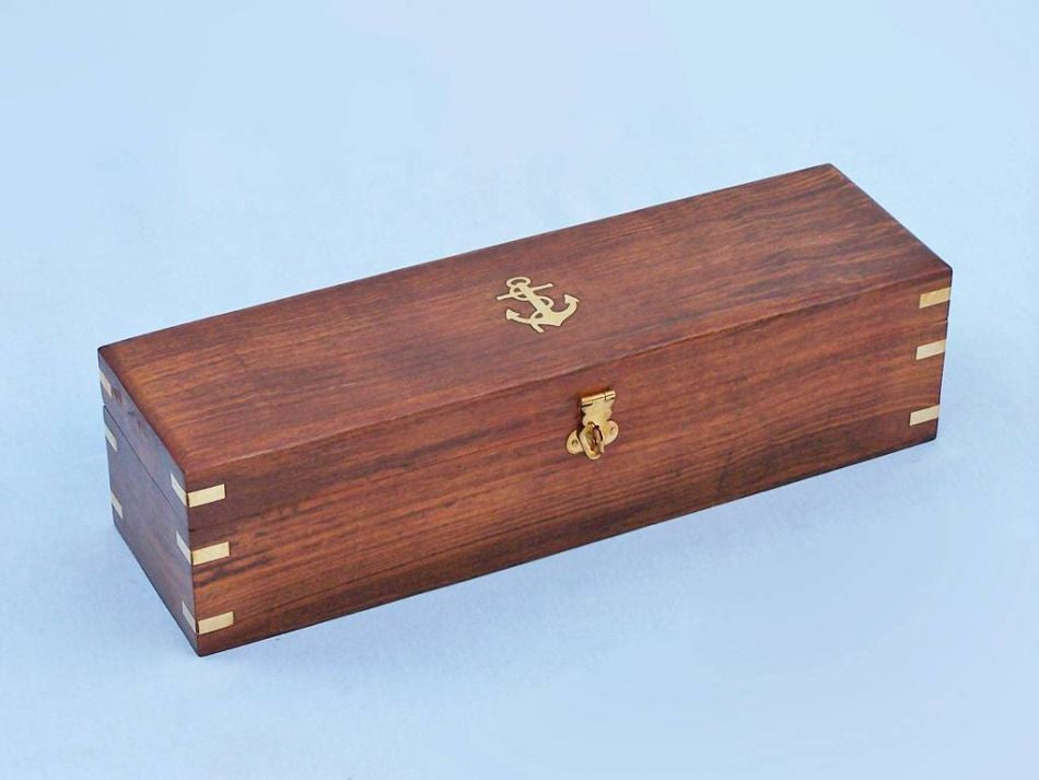 Deluxe Class Hampton Collection Bronze Spyglass With Rosewood Box 36"