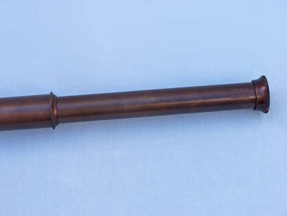 Deluxe Class Hampton Collection Bronze Spyglass With Rosewood Box 36"