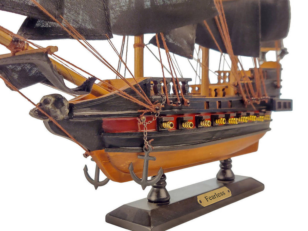 Wooden Fearless Black Sails Limited Model Pirate Ship 15"