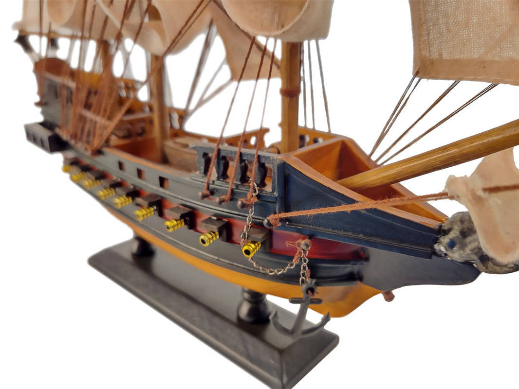 Wooden Fearless White Sails Limited Model Pirate Ship 15"