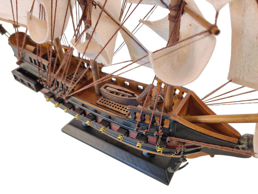 Wooden Fearless White Sails Limited Model Pirate Ship 15"