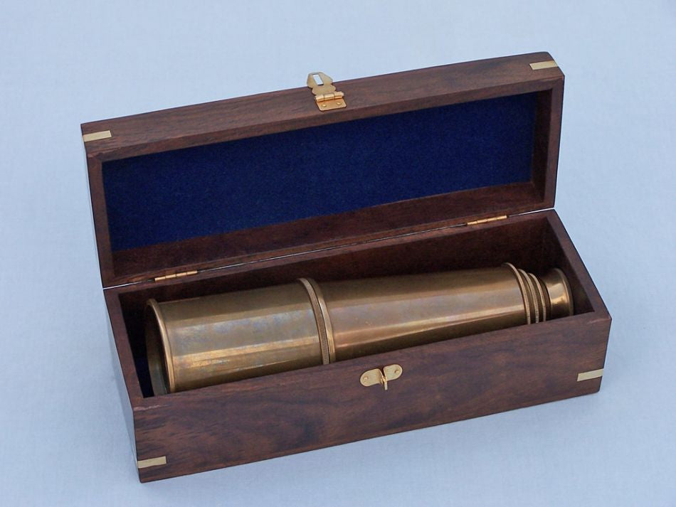 Deluxe Class Antique Brass Admiral's Spyglass Telescope 27"