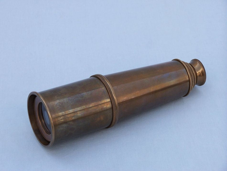 Deluxe Class Antique Brass Admiral's Spyglass Telescope 27"