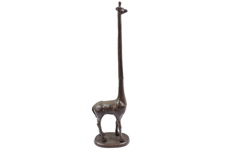 Cast Iron Giraffe Paper Towel Holder 19""