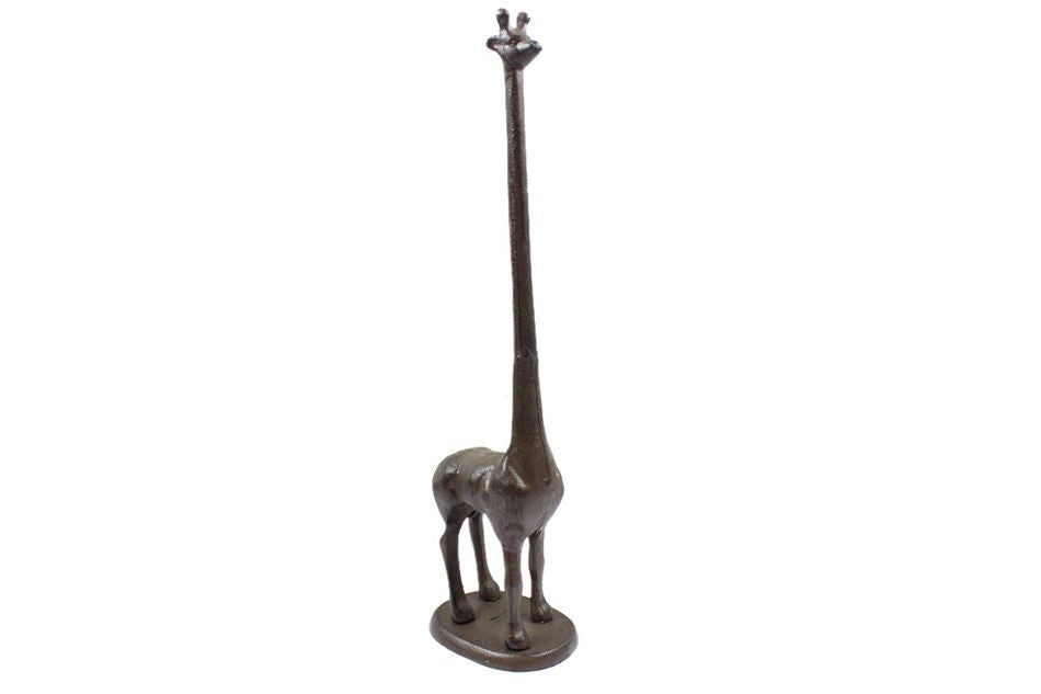 Cast Iron Giraffe Paper Towel Holder 19""