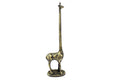 Rustic Gold Cast Iron Giraffe Paper Towel Holder 19"