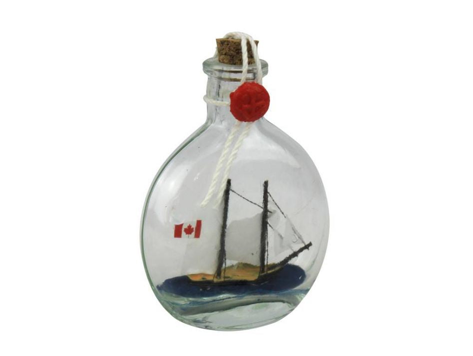 Bluenose Sailboat in a Glass Bottle 4"