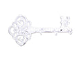 Whitewashed Cast Iron Vintage Key Wall Mounted Key Hooks 11""