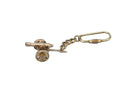 Solid Brass Cannon Key Chain 5"