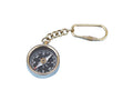 Solid Brass Compass Key Chain 5"