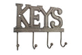 Cast Iron Keys Hooks 8"