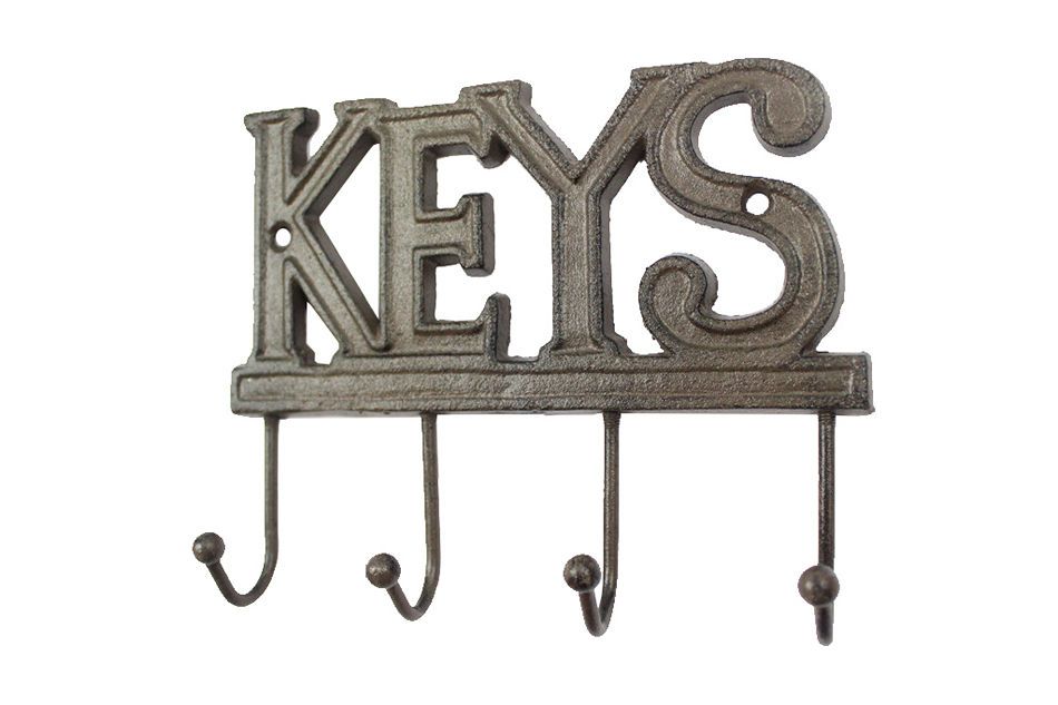Cast Iron Keys Hooks 8"