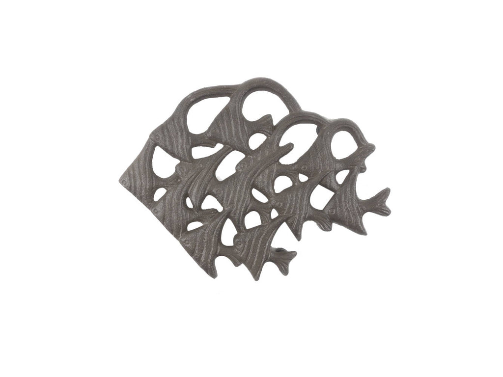 Cast Iron School of Fish Kitchen Trivet 6.5"