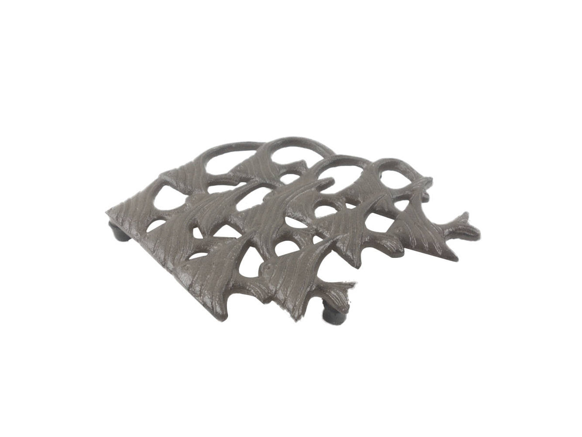Cast Iron School of Fish Kitchen Trivet 6.5"