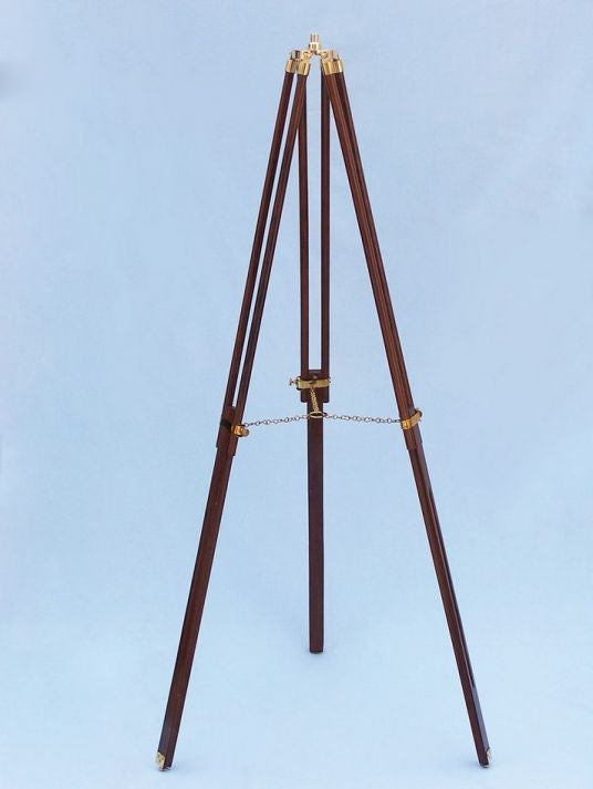 Floor Standing Brass/Leather Anchormaster Telescope 65"