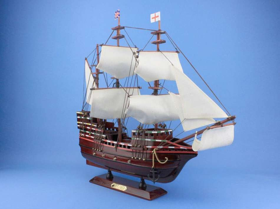 Wooden Mayflower Tall Model Ship 20"