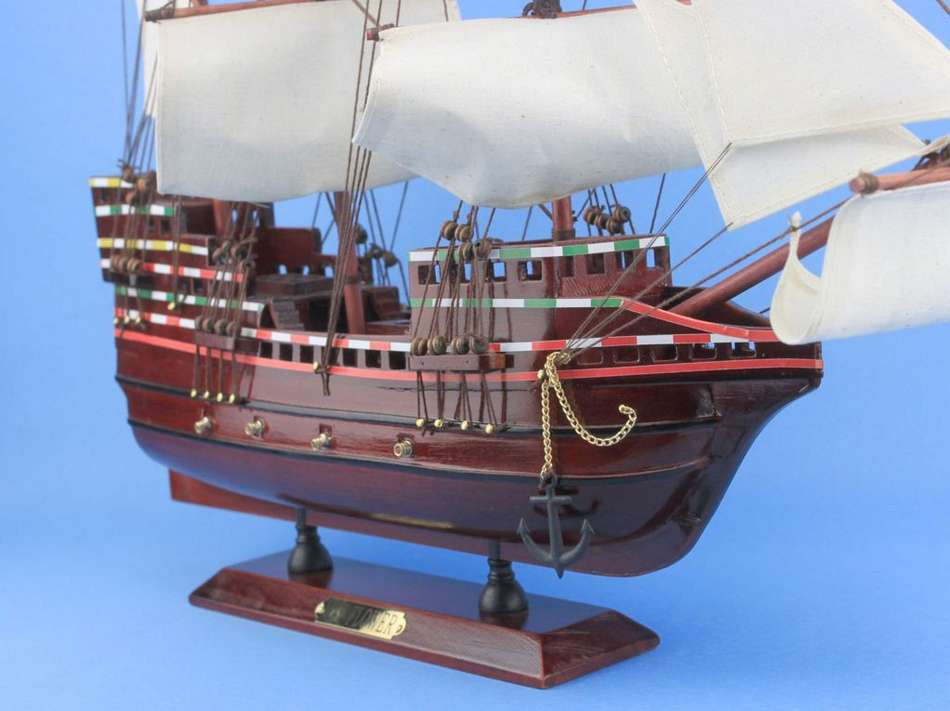 Wooden Mayflower Tall Model Ship 20"