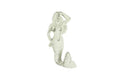 Whitewashed Cast Iron Mermaid Hook 6"