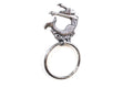 Rustic Silver Cast Iron Arching Mermaid Towel Holder 9"