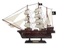 Wooden Captain Kidd's Adventure Galley White Sails Pirate Ship Model 20"