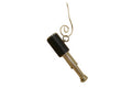 Chrome Spyglass with Leather Christmas Ornament 5"