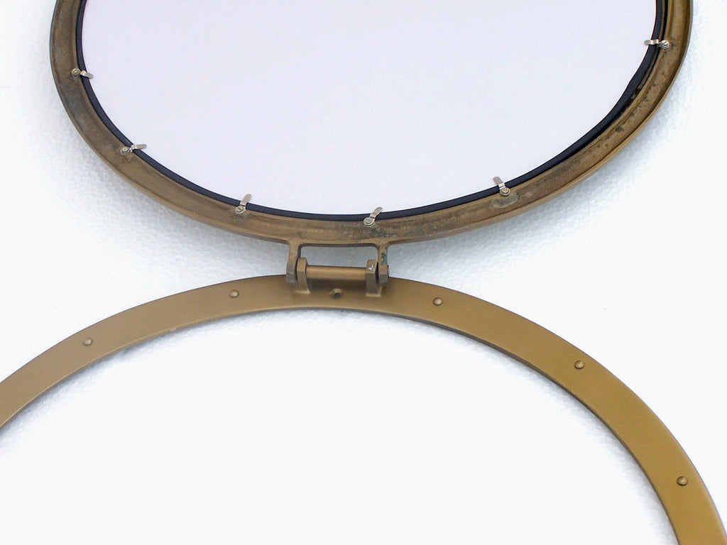Deluxe Class Antique Brass Decorative Ship Porthole Window 30"