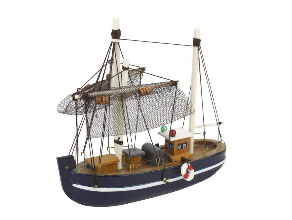Wooden Fine Catch Model Fishing Boat 6"