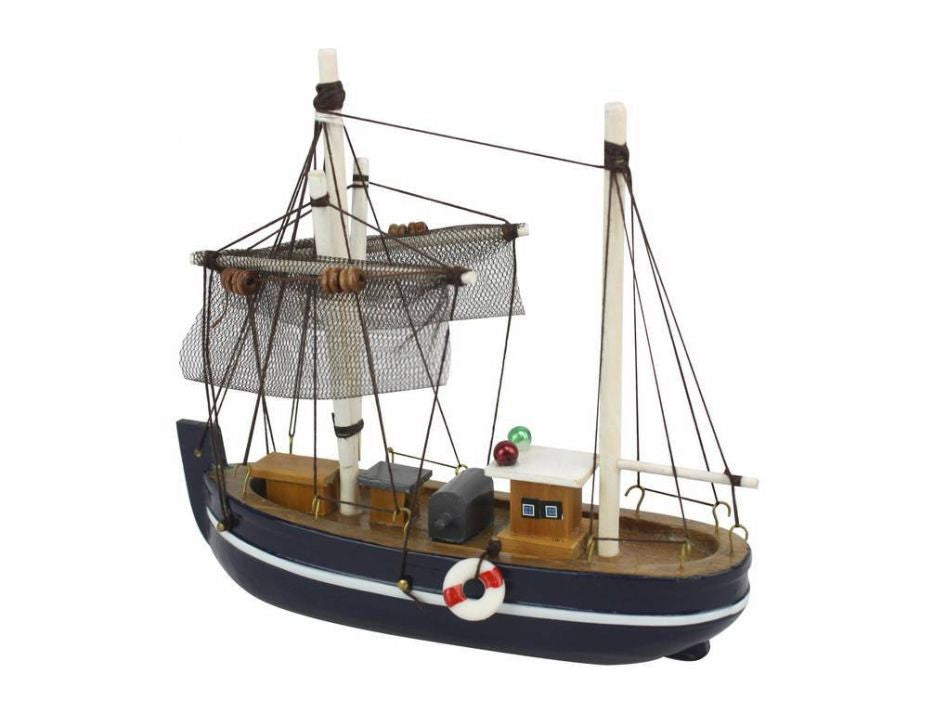 Wooden Fine Catch Model Fishing Boat 6"