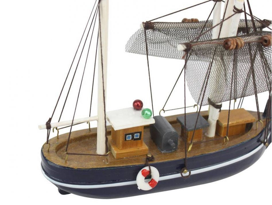 Wooden Fine Catch Model Fishing Boat 6"