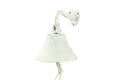 Whitewashed Cast Iron Hanging Ship's Bell 6"