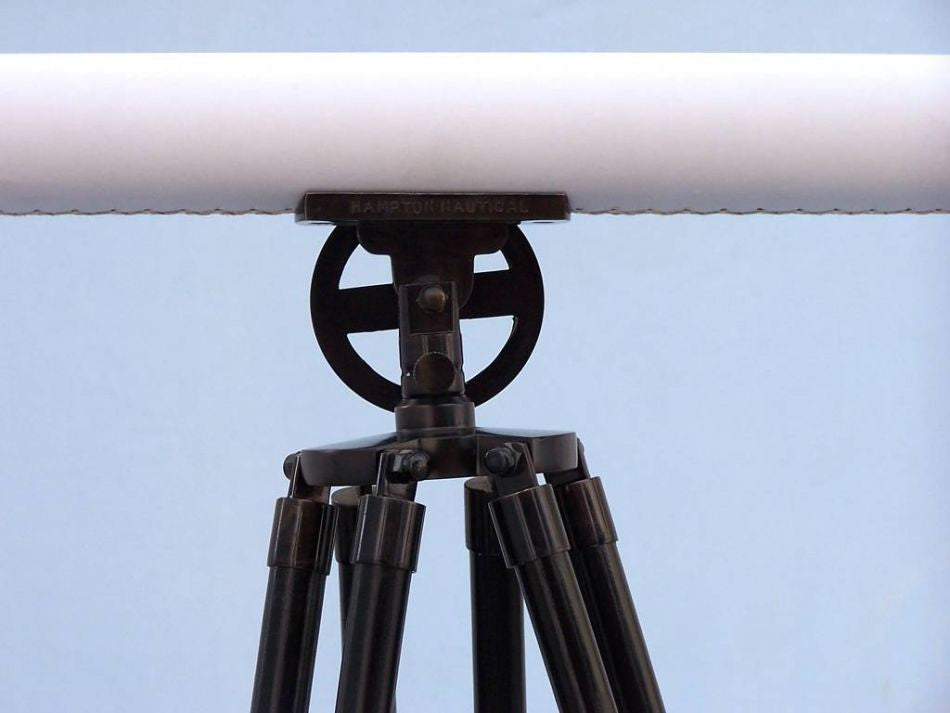 Floor Standing Oil-Rubbed Bronze-White Leather With Black Stand Griffith Astro Telescope 65"