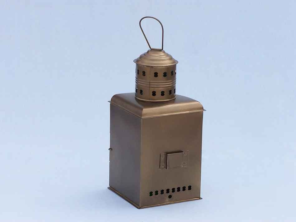 Antique Brass Port And Starboard Oil Lantern 17"