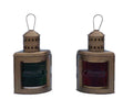 Antique Brass Port And Starboard Oil Lantern 17"