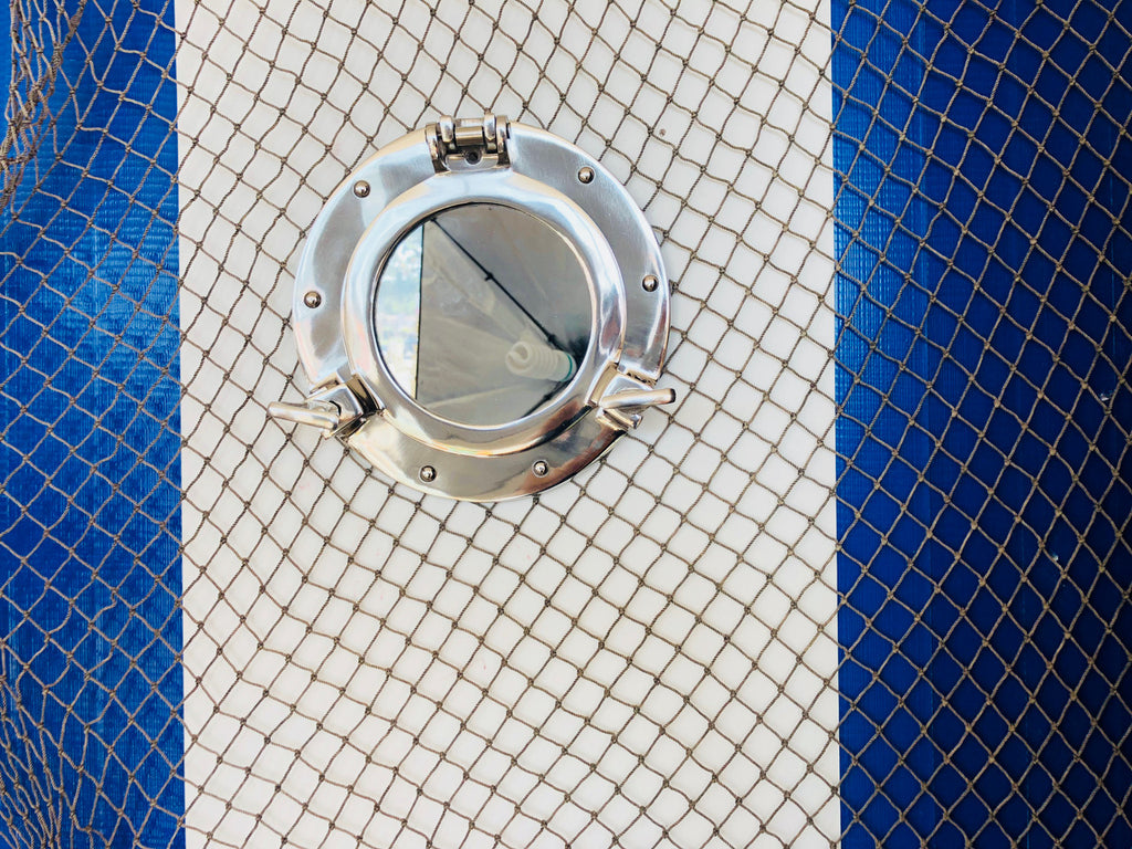 Chrome Decorative Ship Porthole Mirror 8"
