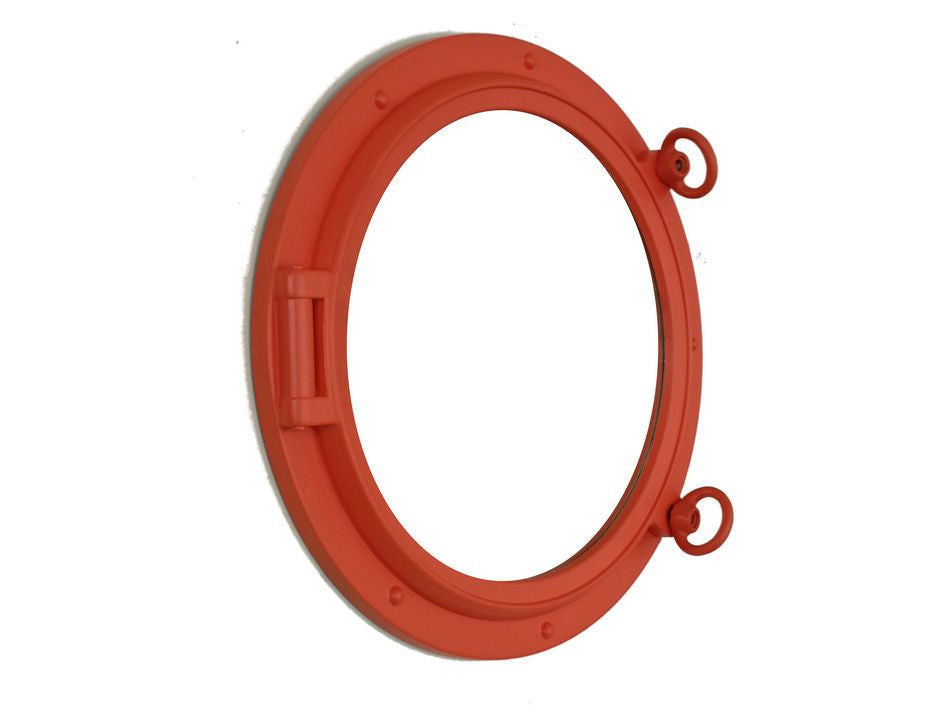 Orange Decorative Ship Porthole Window 24"