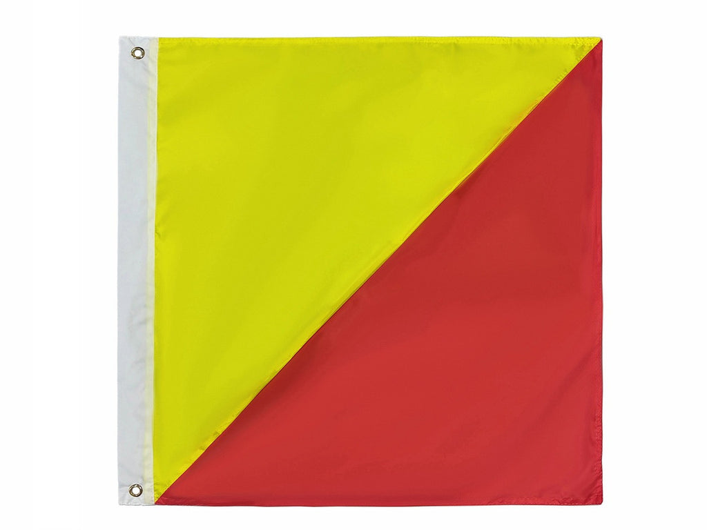 Authentic Letter O Nautical Alphabet Navy Code Signal Flag 24" - Outdoor Use