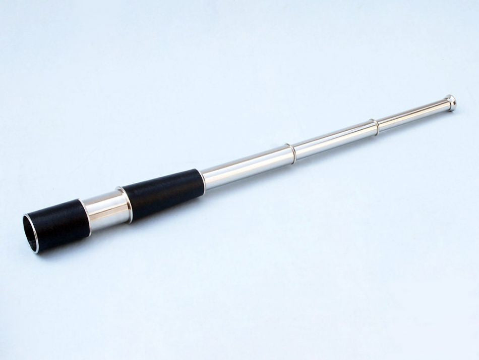 Deluxe Class Hampton Collection Chrome - Leather Spyglass with Black Rosewood Box 36"