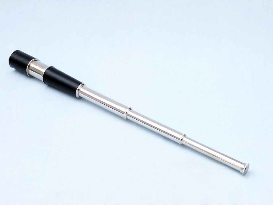 Deluxe Class Hampton Collection Chrome - Leather Spyglass with Black Rosewood Box 36"