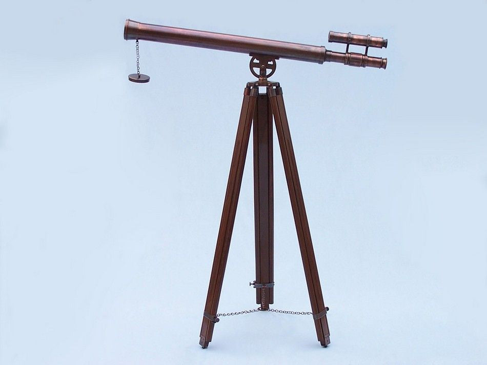 Floor Standing Antique Copper Griffith Astro Telescope 64"