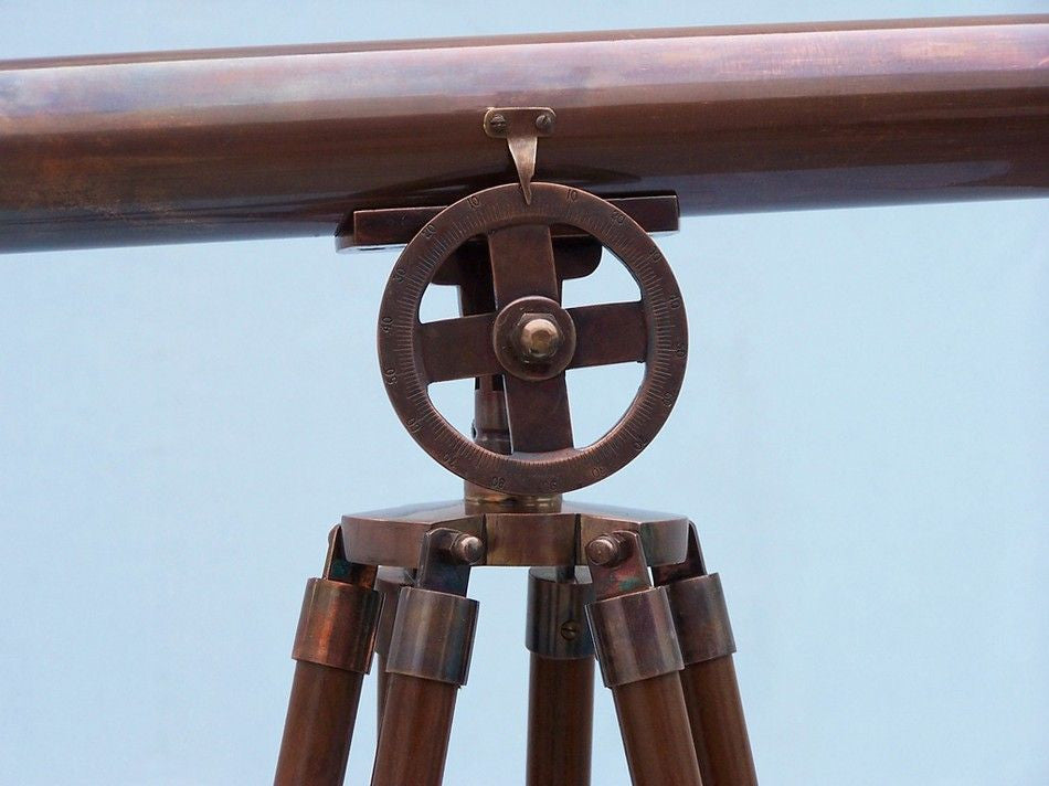 Floor Standing Antique Copper Griffith Astro Telescope 64"