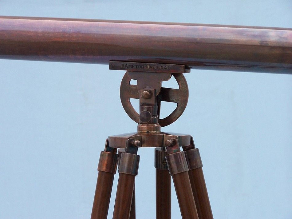 Floor Standing Antique Copper Griffith Astro Telescope 64"