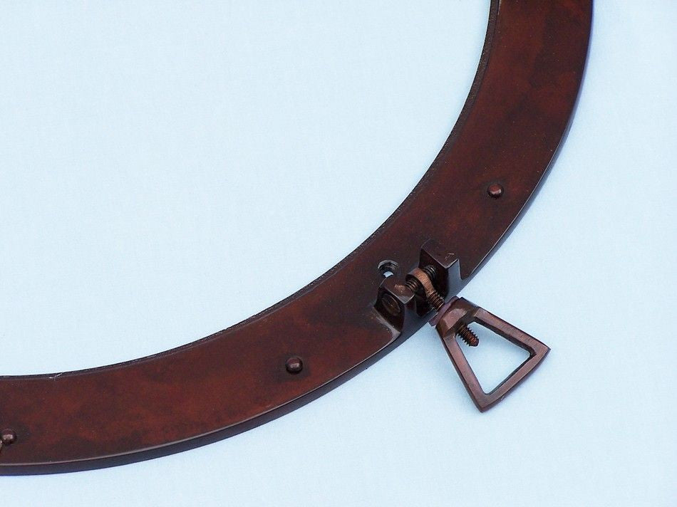 Antique Copper Decorative Ship Porthole Mirror 20"