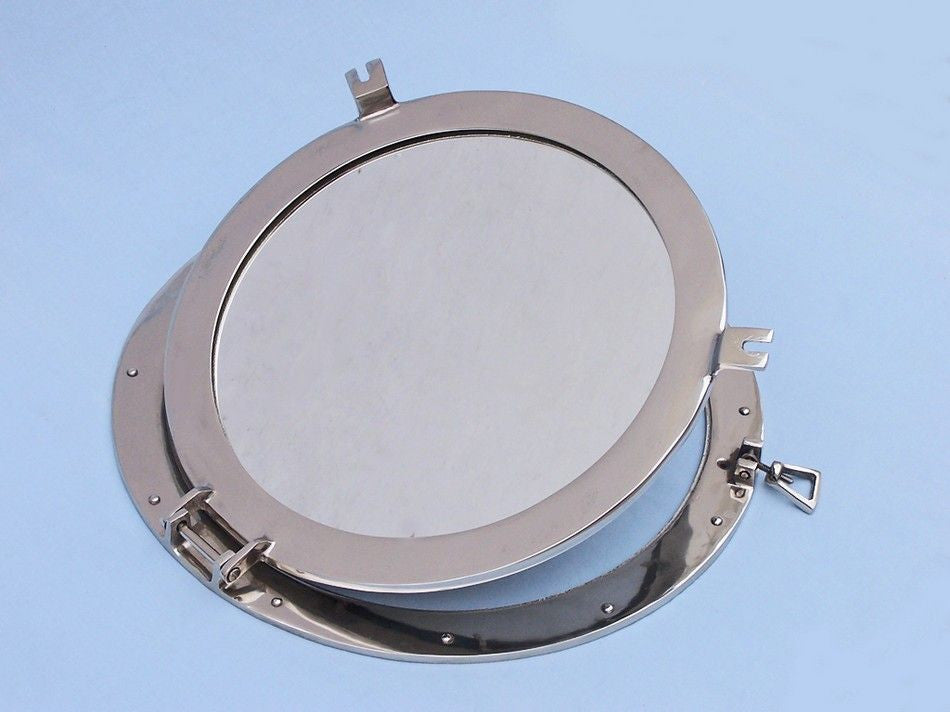 Chrome Decorative Ship Porthole Window 24"