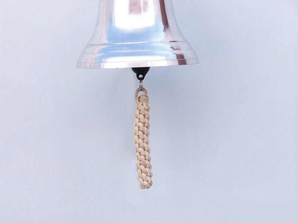 Chrome Hanging Anchor Bell 16"