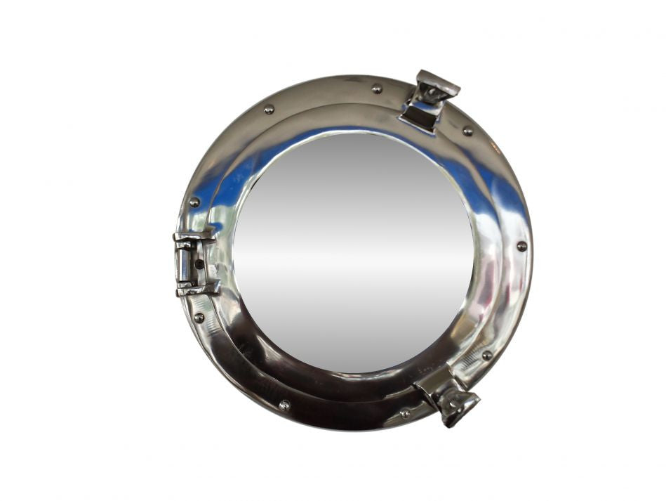 Deluxe Class Chrome Porthole Mirror 17"
