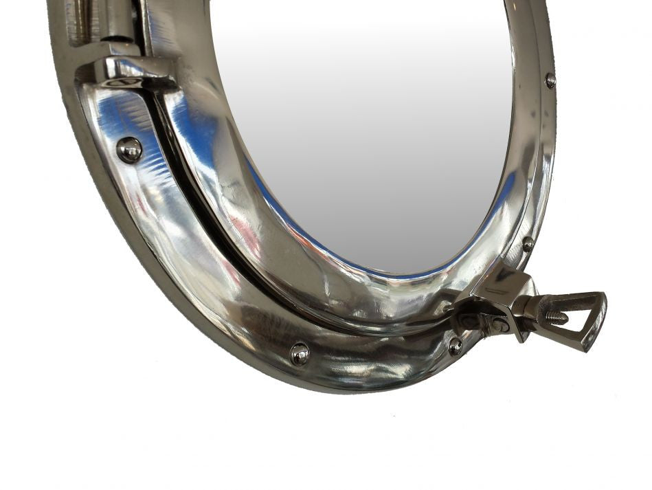 Deluxe Class Chrome Porthole Mirror 17"