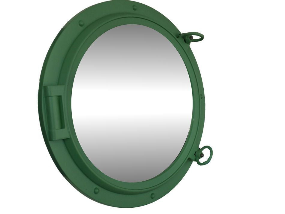 Seafoam Green Decorative Ship Porthole Mirror 24"